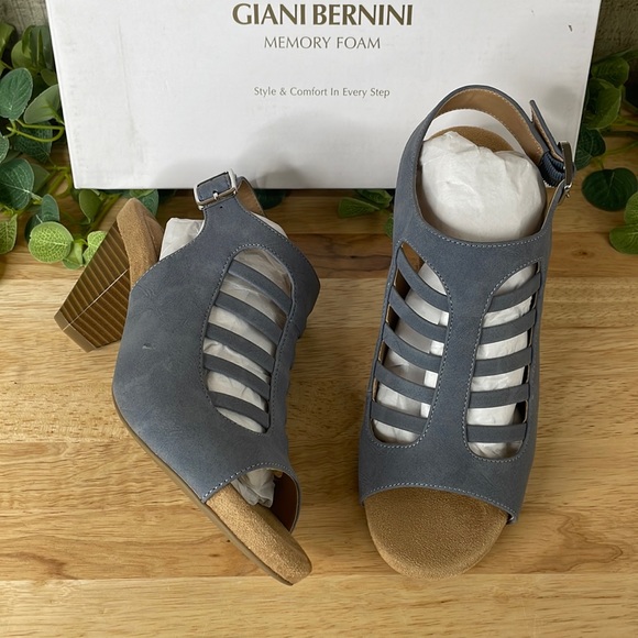 Giani Bernini Shoes - Giani Bernini Blue Caileigh Faux Leather Dress Sandals 8M